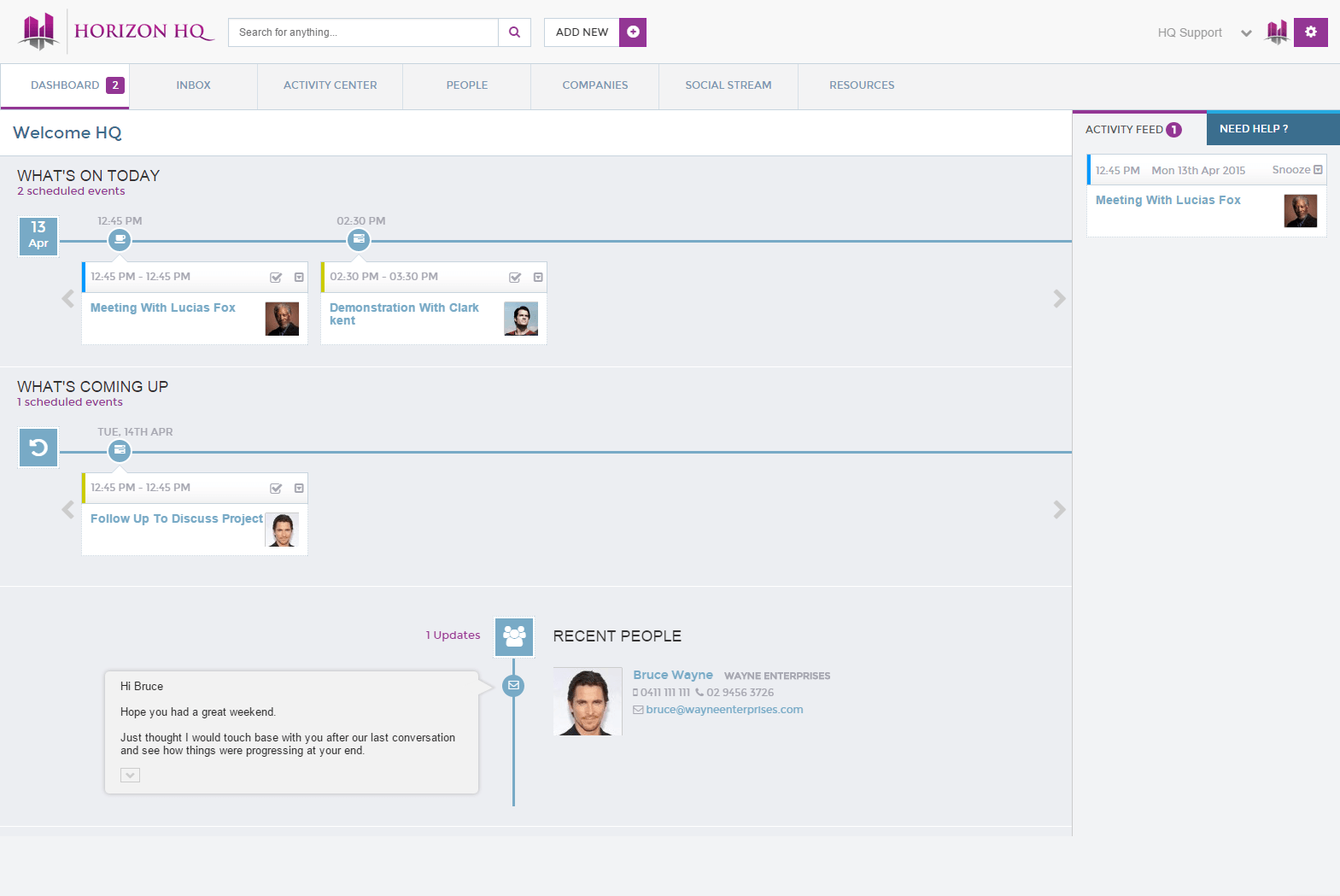 Ninjodo - Dashboard Meetings & Tasks