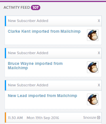 Mailchimp crm integration - New Subscribers