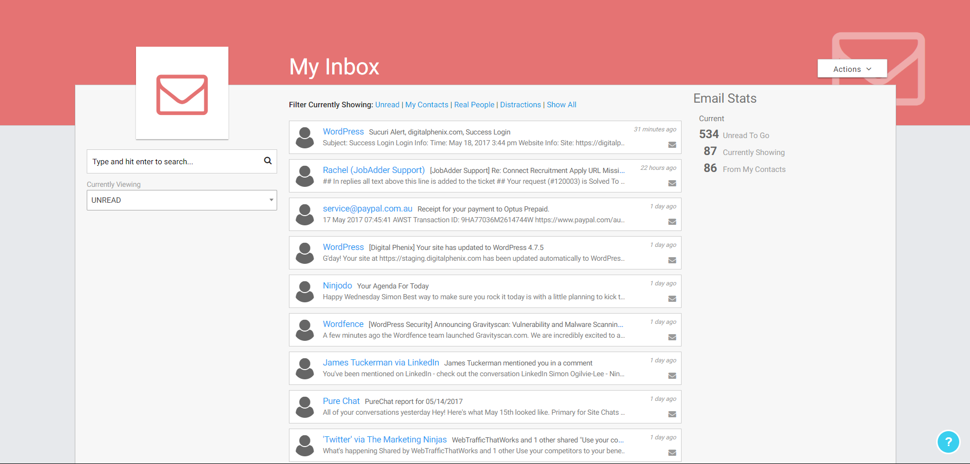 Ninjodo - Fully Integrated Inbox