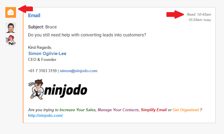 Ninjodo Email Open Tracking